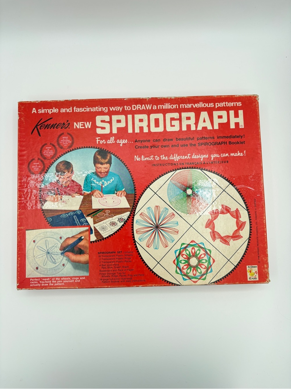 Vintage Kenner's Spirograph No. 401 Made in Canada 1968